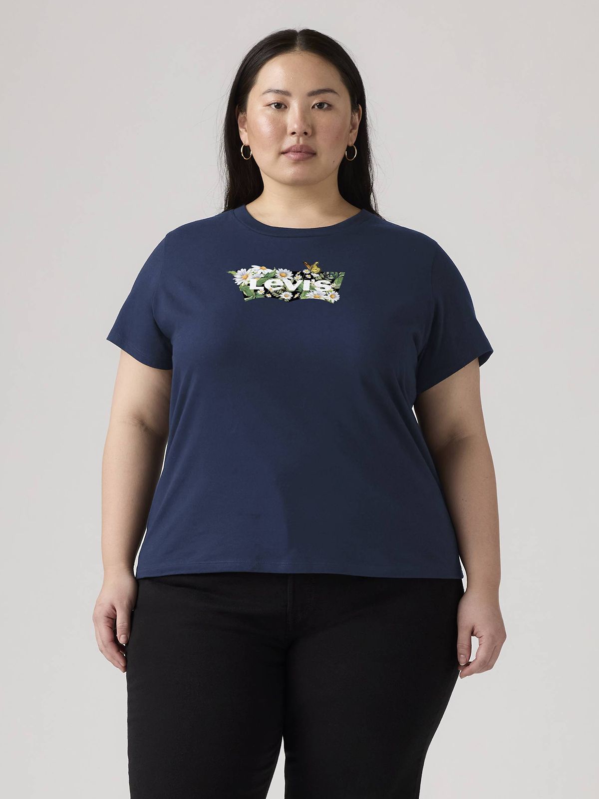 The Perfect Tee Daisy Navy Blue