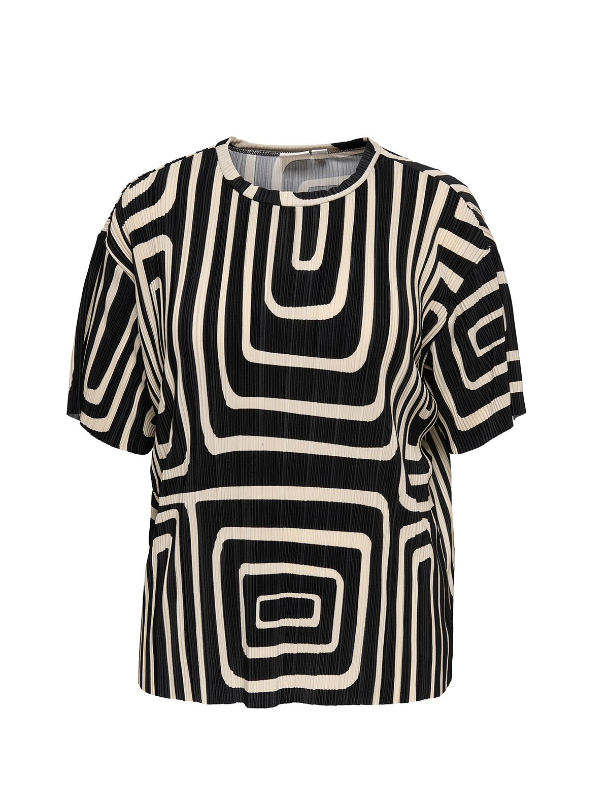 Only Carmakoma Μπλούζα t-shirt Carravenna Μαυρο, Μπεζ