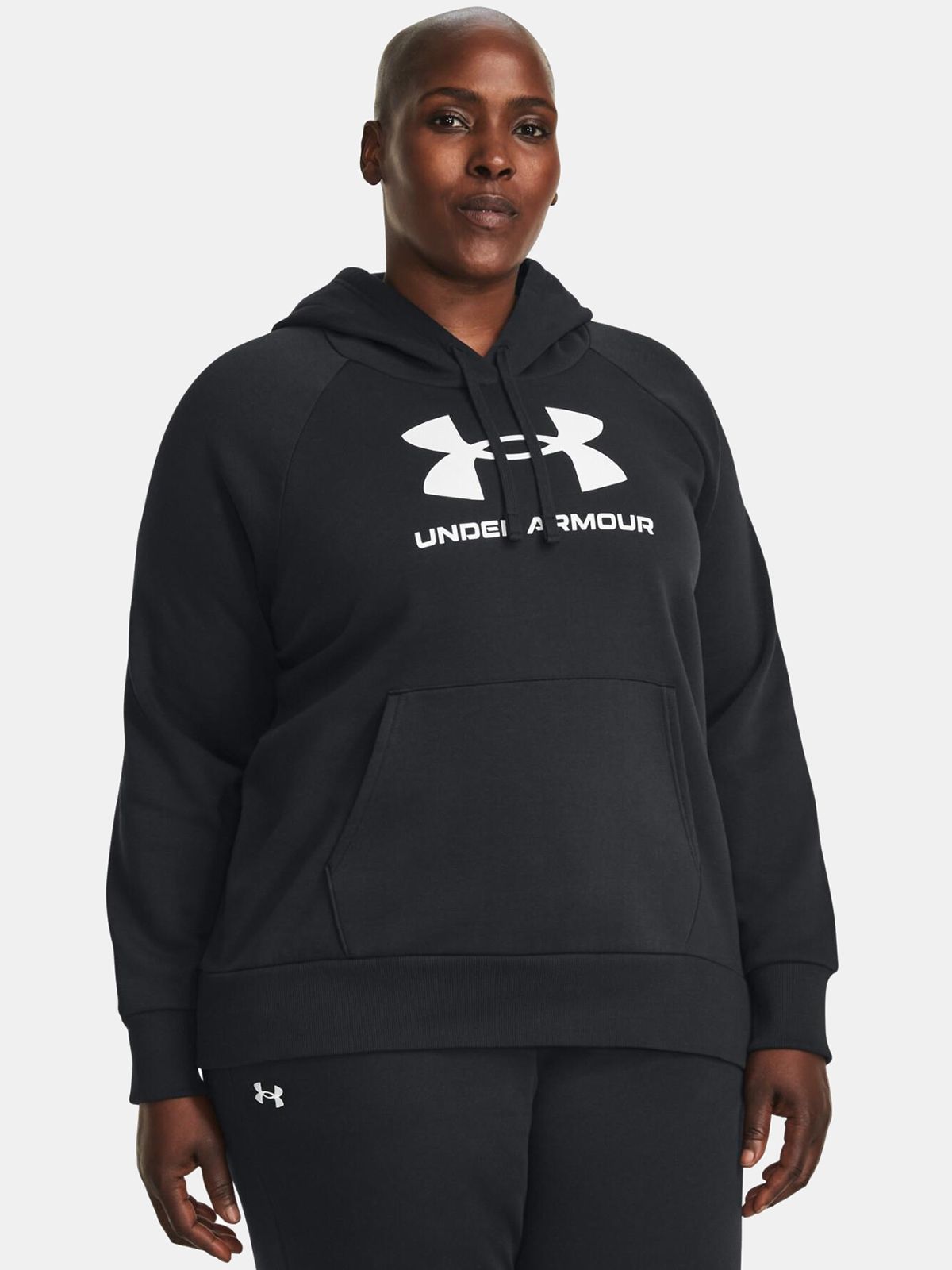 Under Armour Μπλούζα Rival Fleece Logo Hoodie Μαυρο