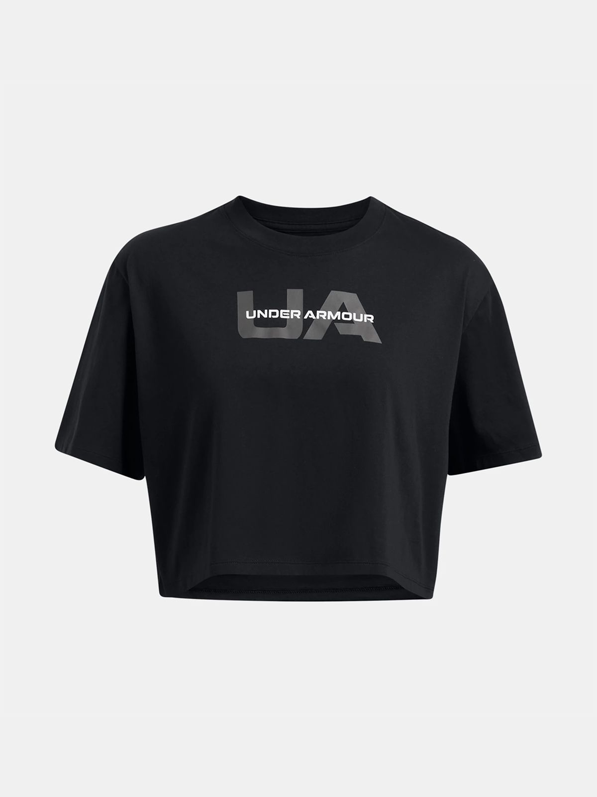 Under Armour Μπλούζα UA Boxy Crop Branded Short Sleeve Μαυρο