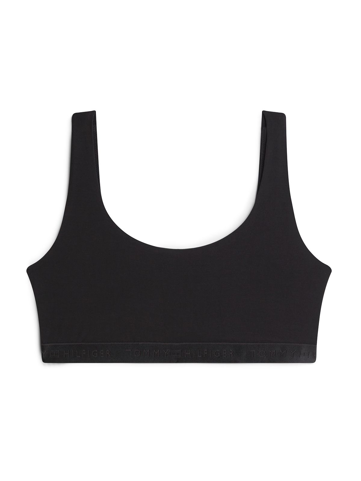 Tommy Hilfiger Σουτιέν Repeat Logo Scoop Neck Bralette Μαυρο
