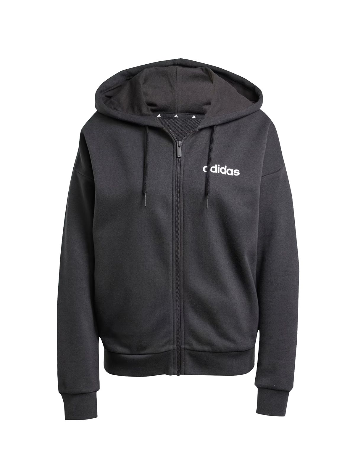 Adidas Ζακέτα Essentials Linear Full-Zip French Terry Hoodie Μαυρο