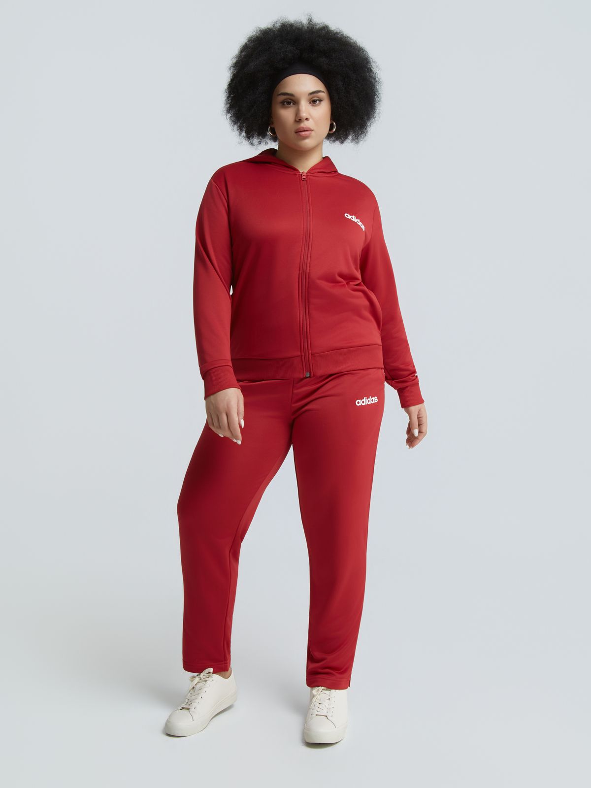Adidas Σετ Φόρμας Essentials Linear  Κοκκινο
