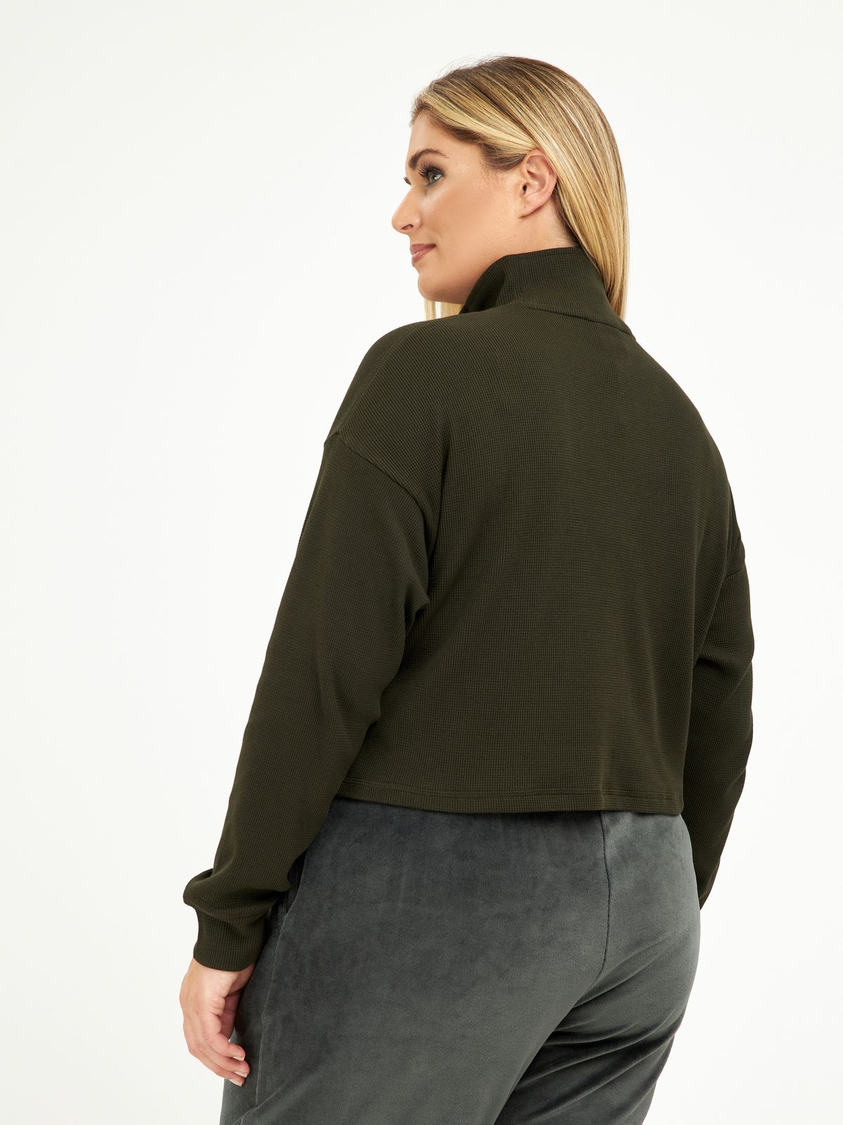 Essential Waffle Knit Lounge Sweatshirt