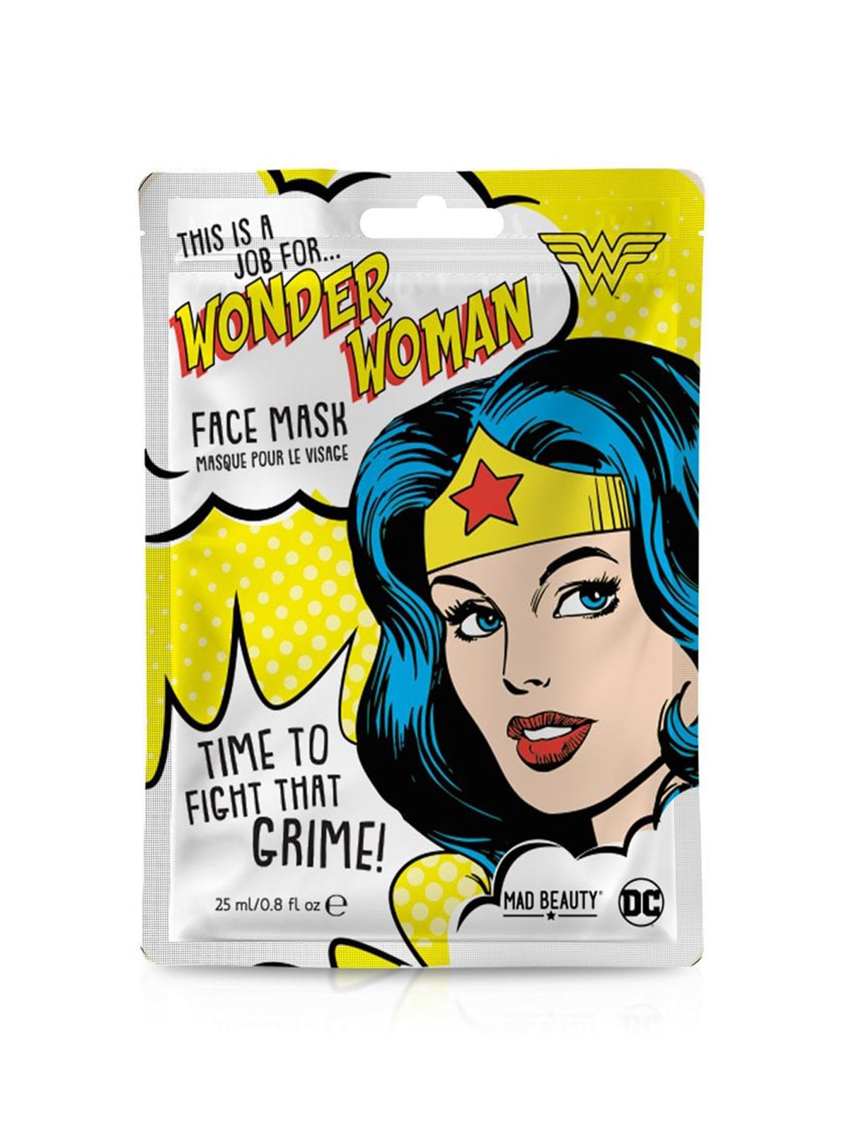 Mad Beauty Ενυδατική Μάσκα Προσώπου Wonder Woman με Καρπούζι Warner Brothers DC 25ml 