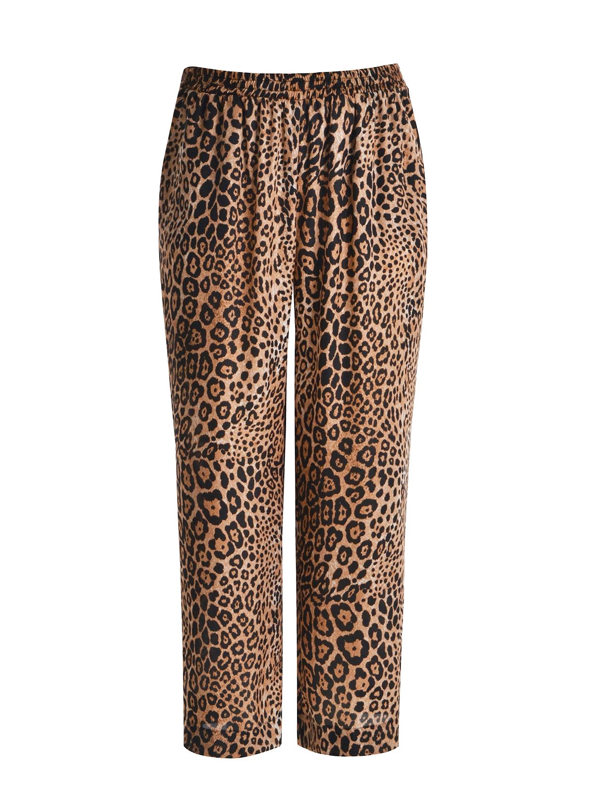 Mat Fashion Παντελόνα σατέν με animal print μοτίβο Animal Print
