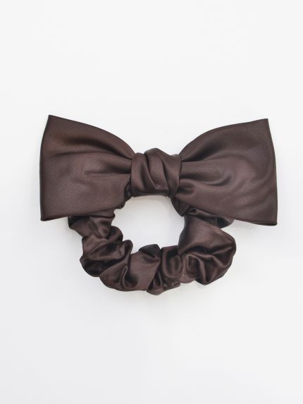 Scrunchie σατέν με φιόγκο