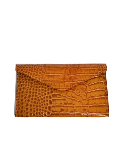 Τσάντα clutch με croco υφή