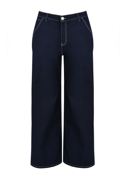 Τζιν ψηλόμεσο wide-leg 