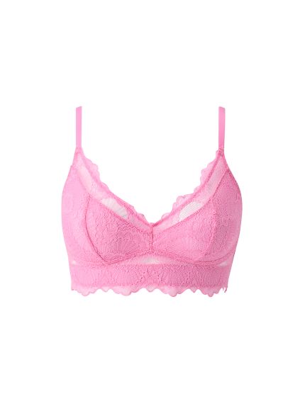 Σουτιέν support με δαντέλα Candy Pink