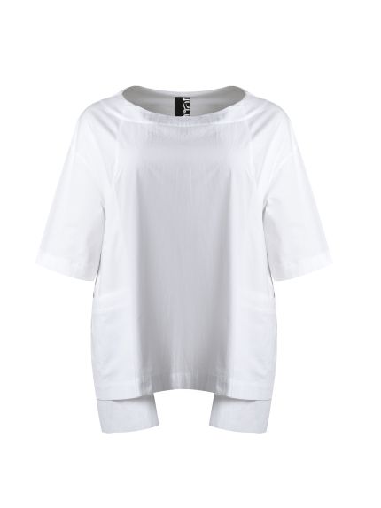 Μπλούζα t-shirt βαμβακερή με ποπλίνα
