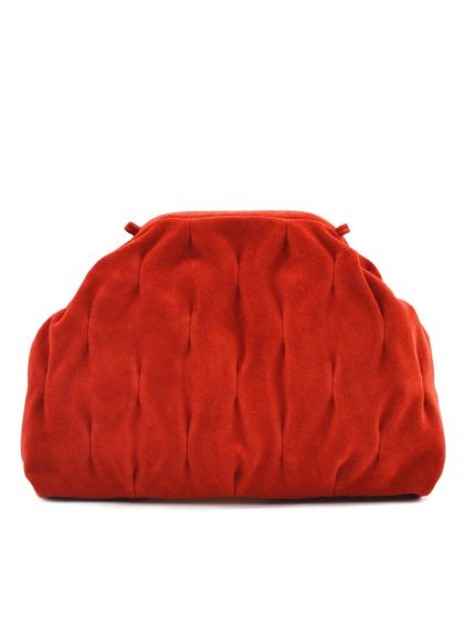 Τσάντα clutch από σουέντ δέρμα
