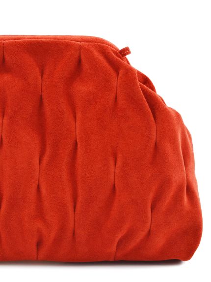 Τσάντα clutch από σουέντ δέρμα