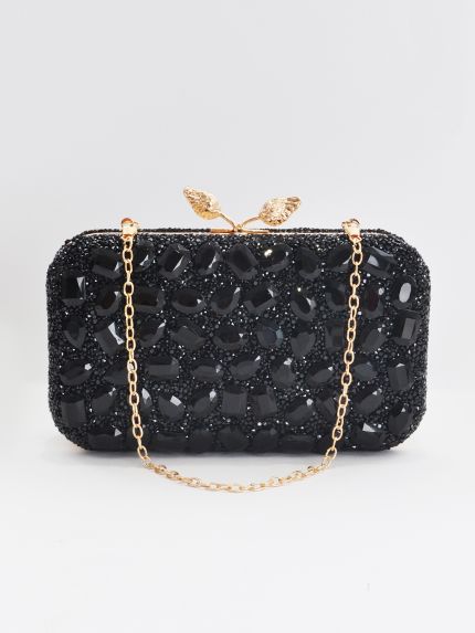 Τσάντα φάκελος με πέτρες & strass