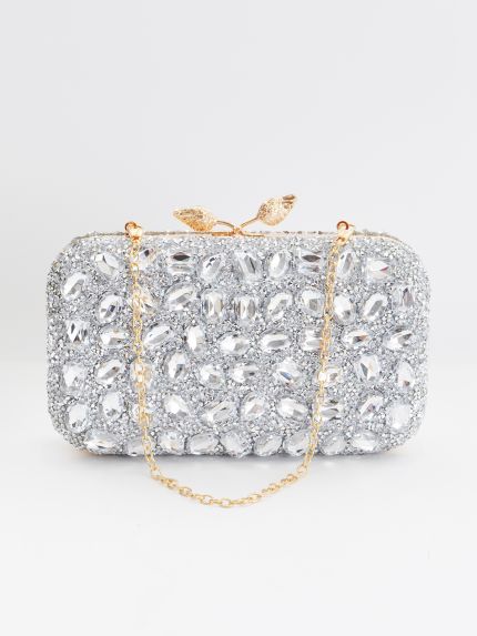 Τσάντα φάκελος με πέτρες & strass